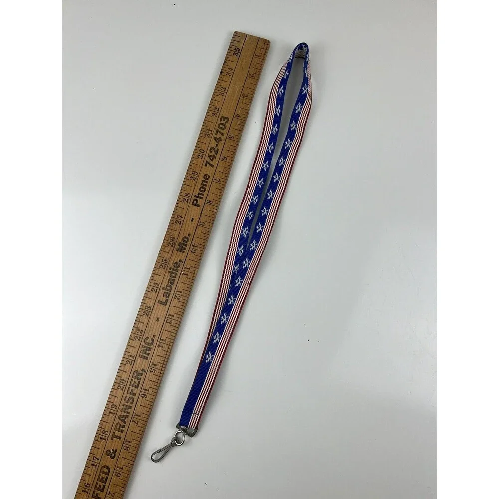 Embroidered Stitched United States Of America Patriotic Stars & Stripes Lanyard